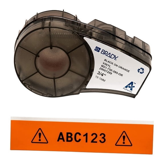 Orange All Weather Vinyl Labels for Brady M210 and M211, 0.75in