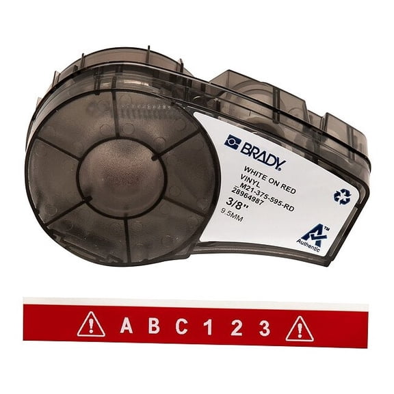 Red All Weather Vinyl Labels for Brady M210 and M211, 0.375in