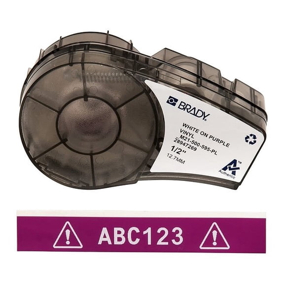 Purple All Weather Vinyl Labels for Brady M210 and M211, 0.5in