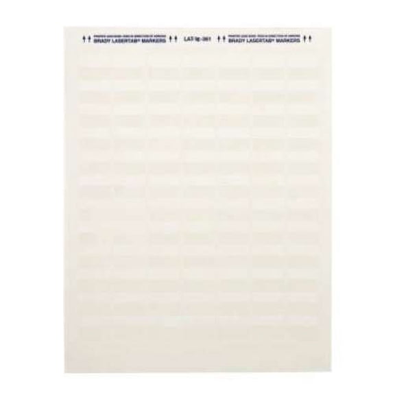 Brady Laser Printable Labels, 8.2 in x 1 in, White/Translucent - 1 EA (262-LAT-16-361-1)