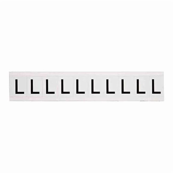 Brady Letter Label,Character L,Vinyl,1-1/2 in.,PK10 9713-L
