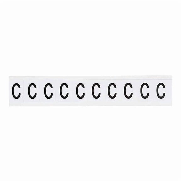 Brady Letter Label,Character C,1-1/2 In. H 9713-C