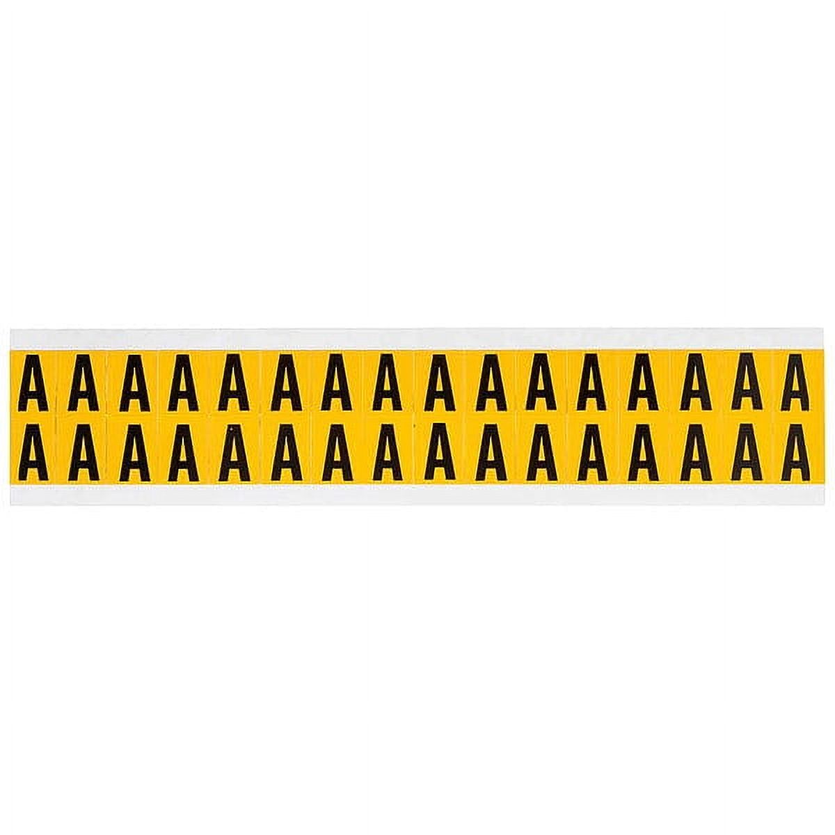 Letter Labels Guide Brady Vinyl Letter Label A, 3/4in x 9/16in for Office Supplies ...
