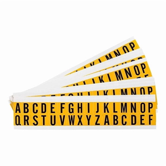 Brady Letter Label,A Thru Z,3/4in.H,PK25 1520-LTR KIT