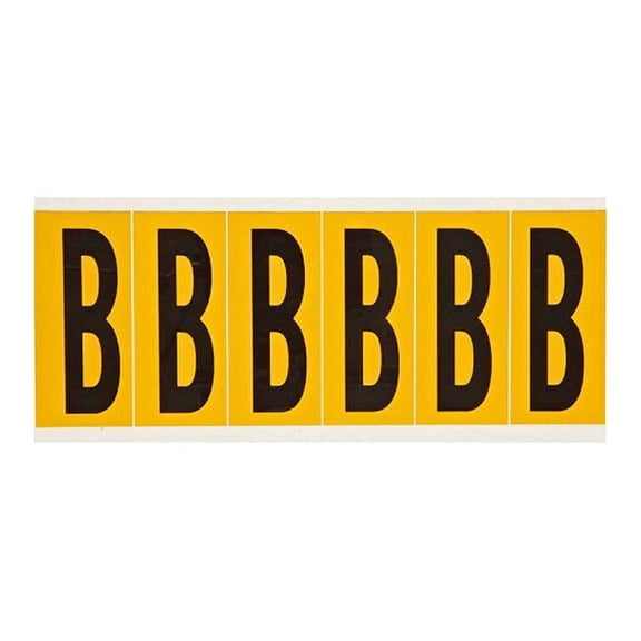 Brady Letter Label,B,1-1/2 in. W x 3-1/2 in. H 1550-B