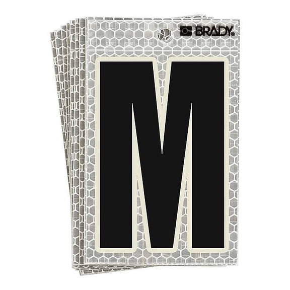 Brady Letter Label,Character M,PK10 3010-M