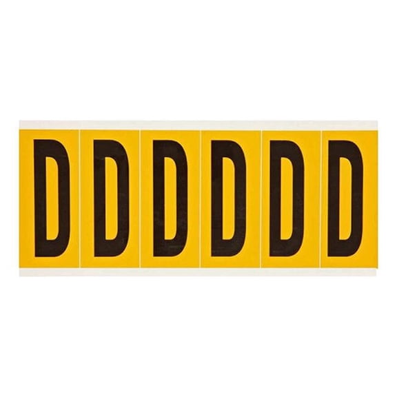 Brady Letter Label,D,1-1/2 in. W x 3-1/2 in. H 1550-D
