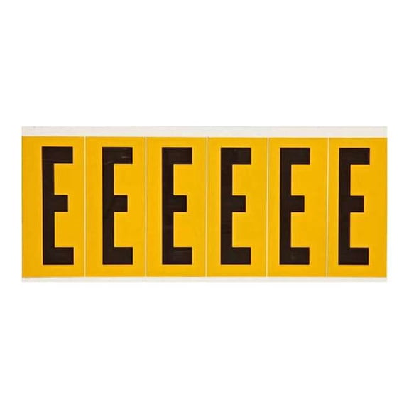 Brady Letter Label,E,1-1/2 in. W x 3-1/2 in. H 1550-E