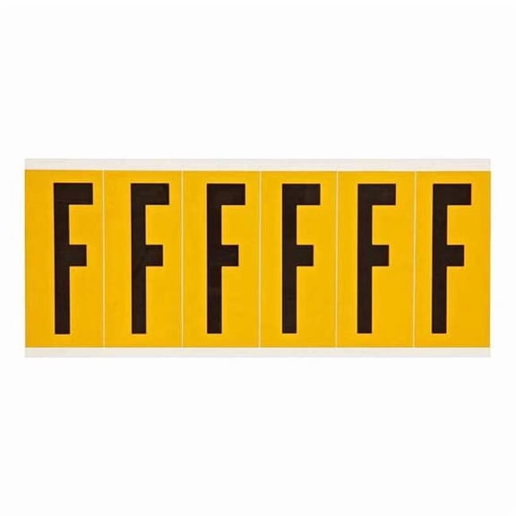 Brady LetterLabel,Vinyl,3-1/2 in H,1-1/2 in W 1550-F