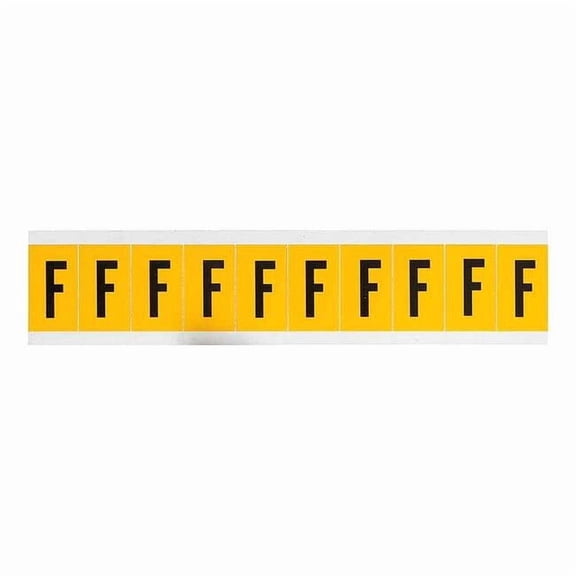 Brady Letter Label, F, 1-1/2in.Hx7/8in.W, Vinyl 1530-F