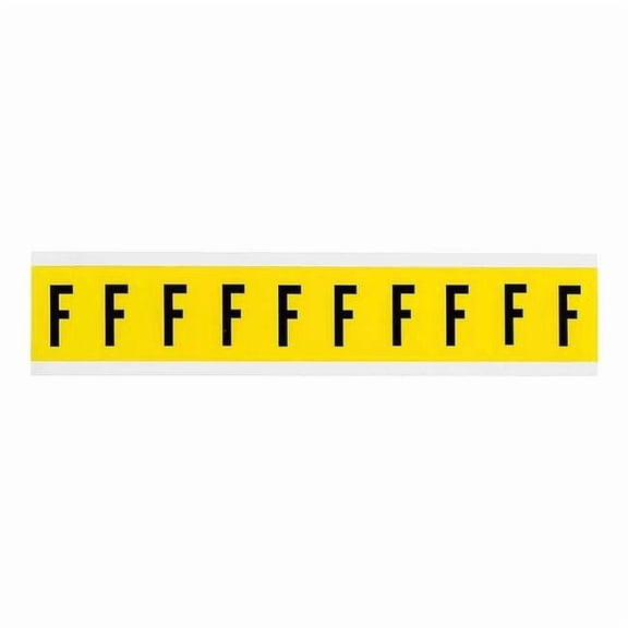 Brady LetterLabel,Vinyl,1-1/2 in H,7/8 in W 3430-F