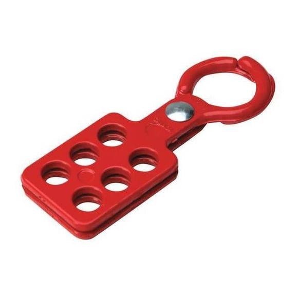 Brady Lockout Hasp,Standard,6 Lock,Red 105720