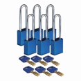 thumbnail image 1 of Brady Lockout Padlock,Blue,1-1/2" W Body,PK6 ALU-BLU-76ST-KD6PK, 1 of 1