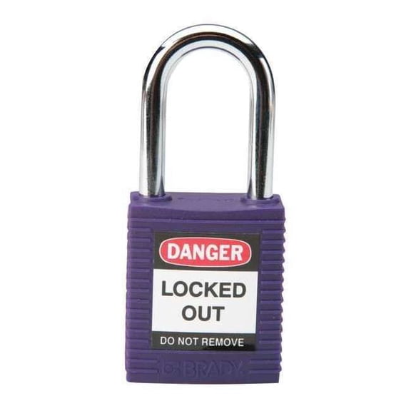 Brady Lockout Padlock,KA,Purple,1-3/4"H,PK3 118951
