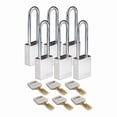 thumbnail image 1 of Brady Lockout Padlock,Silver,1-1/2" W Body,PK6 ALU-SLV-76ST-KA6PK, 1 of 1