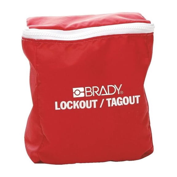Brady Lockout Pouch,Unfilled,Red 50979