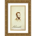 thumbnail image 1 of Brady, Mathew B. 10x14 Gold Ornate Wood Framed with Double Matting Museum Art Print Titled - Abraham Lincoln, 1864, 1 of 4