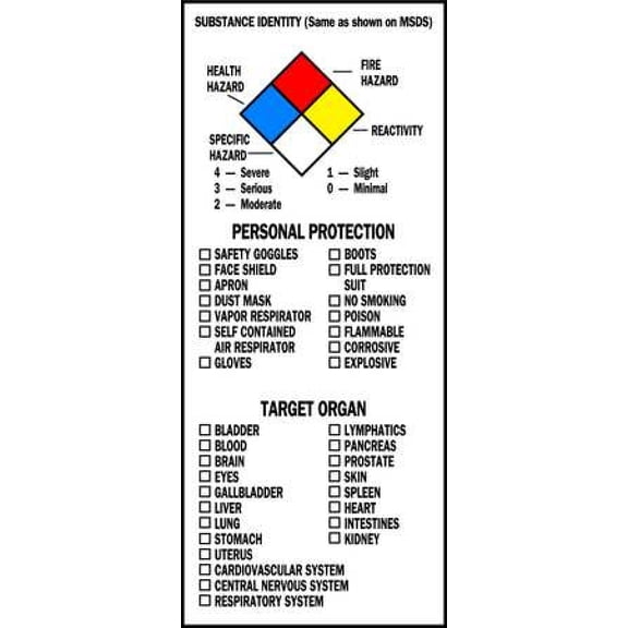 Brady NFPA Label,8 In.H,Paper,3 In.W,PK500