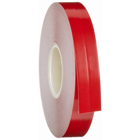Brady Nonabrasive Border Line Floor Marking Tape, 50' Length, 1/4" Width, Red (Pack of 1 Roll) CA1