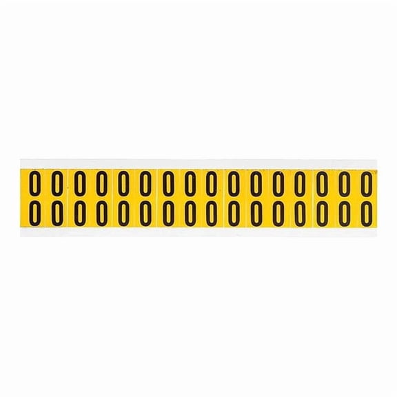 Number Label, 0, 3/4in.Hx9/16in.W, Vinyl 1520-0