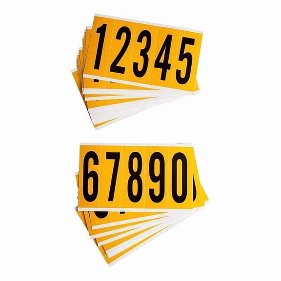 Brady Number Label,0 Thru 9,5in.Hx1-3/4in.W 1560-# KIT