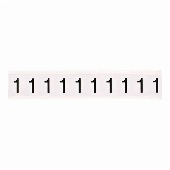 Brady Number Label,Character 1,1 In. H,Vinyl,PK10 9713-1