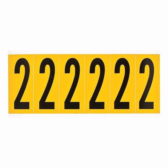 Brady Number Label,2,1-1/2 in. W x 3-1/2 in. H 1550-2