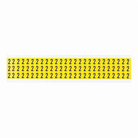 Number Label, 2, 1/2in.Hx11/32in.W, Vinyl 3410-2