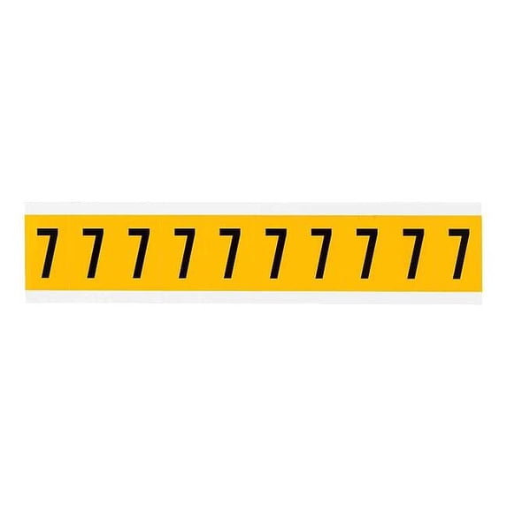 Brady Number Label, 7, 1-1/2in.Hx7/8in.W, Vinyl 1530-7