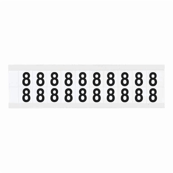 Brady Number Label, 8, 3/4in.Hx21/32in.W, Vinyl 9712-8