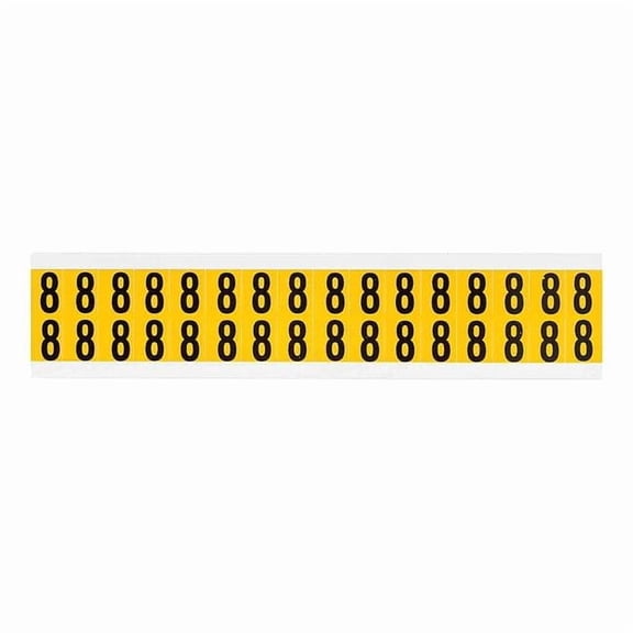 Brady Number Label, 8, 3/4in.Hx9/16in.W, Vinyl 1520-8