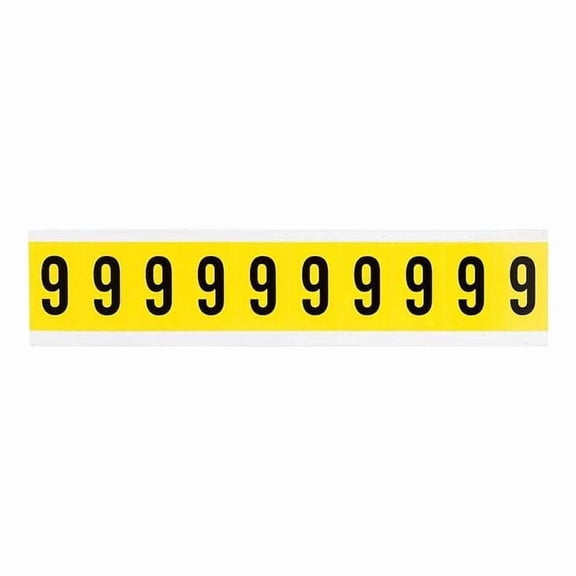 Brady Number Label, 9, 1-1/2in.Hx7/8in.W 3430-9