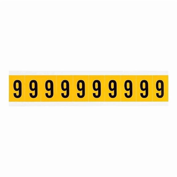 Brady Number Label, 9, 1-1/2in.Hx7/8in.W, Vinyl 1530-9