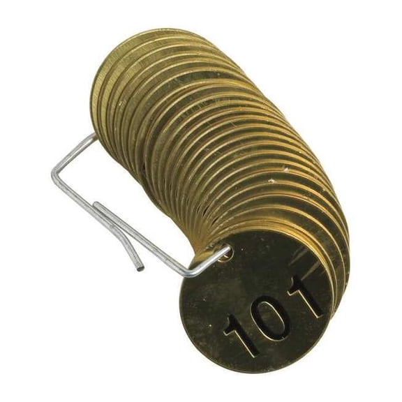 Numbered Tag Set,101 to 125,25 Tags, PK25 23204