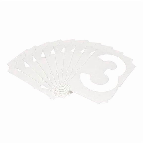 Brady NumberLabel,Polyester,2inH,1-5/8inW,PK10 5080P-3