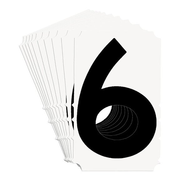 Brady Numbers and Letters Labels, PK 10 5100P-6