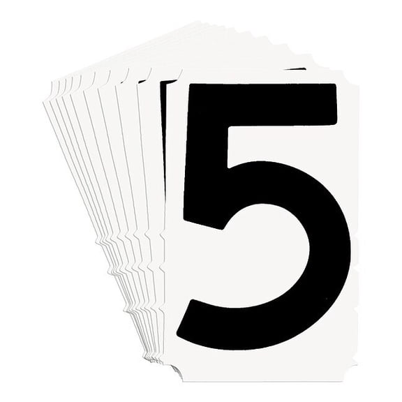 Brady Numbers and Letters Labels, PK 10 5140P-5