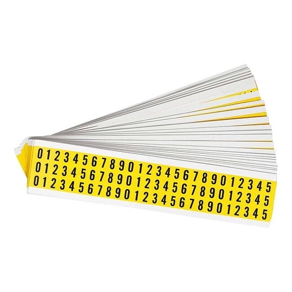 Brady Numbr Label,0 Thru 9,1/2inH,PK25 3410-# KIT
