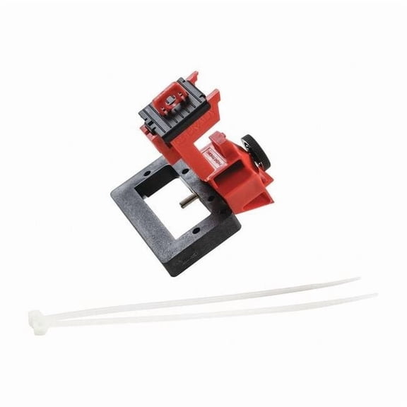 Oversized Breaker Lockout, Circuit Breaker with Standard Nylon Cable Ties, 480/600V AC, 1 Poles