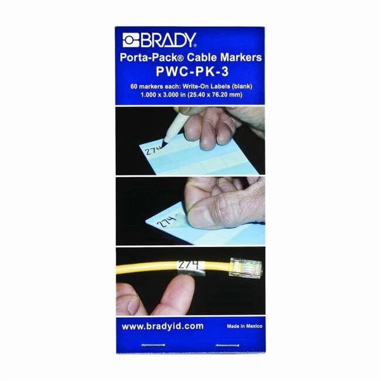 Brady Wire Marker Book, Write-On, Self-Laminatng, PWC-PK-3 PWC-PK-3 ...