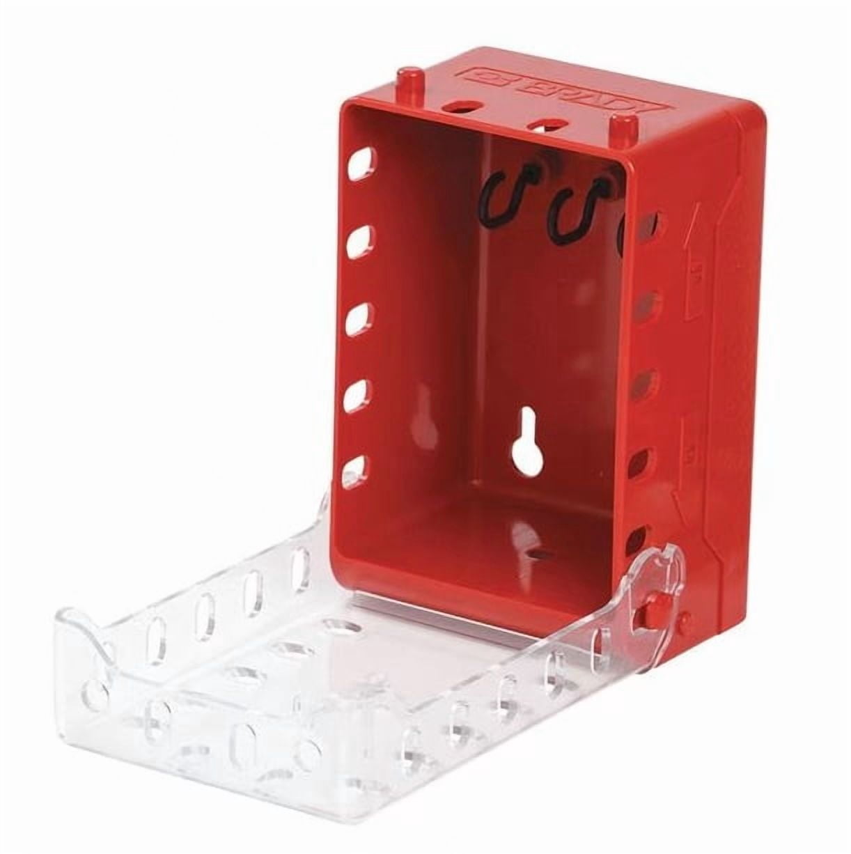 Brady Padlock Station Wall Mount Lock Box OSHA Red Plastic 6 Lock ...