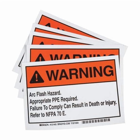 Brady Permanent Adhesive Lbl,5inx7in,Vinyl,PK5 121443