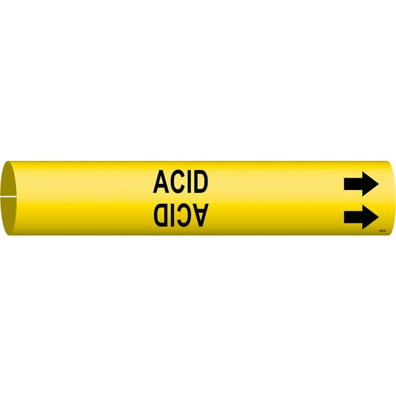 Brady Pipe Marker,Acid,7/8 in H,7/8 in W 4000-B