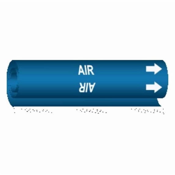 Brady Pipe Marker,Air,Blue,1/2 to 1-3/8 In 5625-O