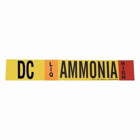 Brady Ammonia Pipe Marker,DC,3 to 5In 90402