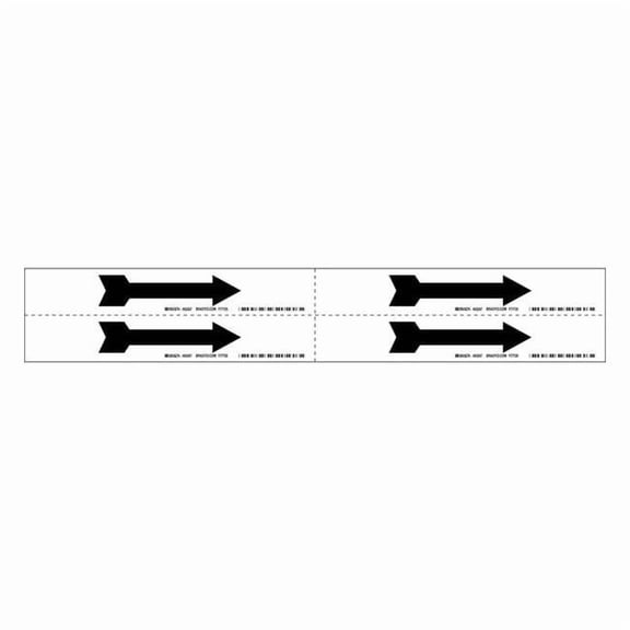 Brady Pipe Marker,Direction Arrow,White, 93267 93267