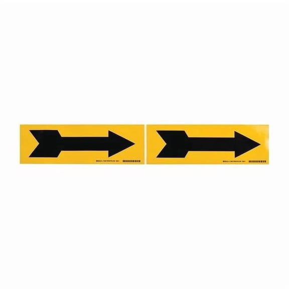 Brady Pipe Marker,(Arrow),4 in H,12 in W 93390
