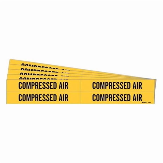 Brady Pipe Marker,Black,Compressed Air,PK5, 7058-4-PK 7058-4-PK