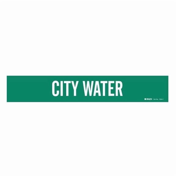 Brady Pipe Marker,City Water,2 1/4in H,14in W 7054-1