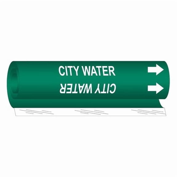 Brady Pipe Markr,City Water,Gn,2-1/2to7-7/8 In, 5655-II 5655-II